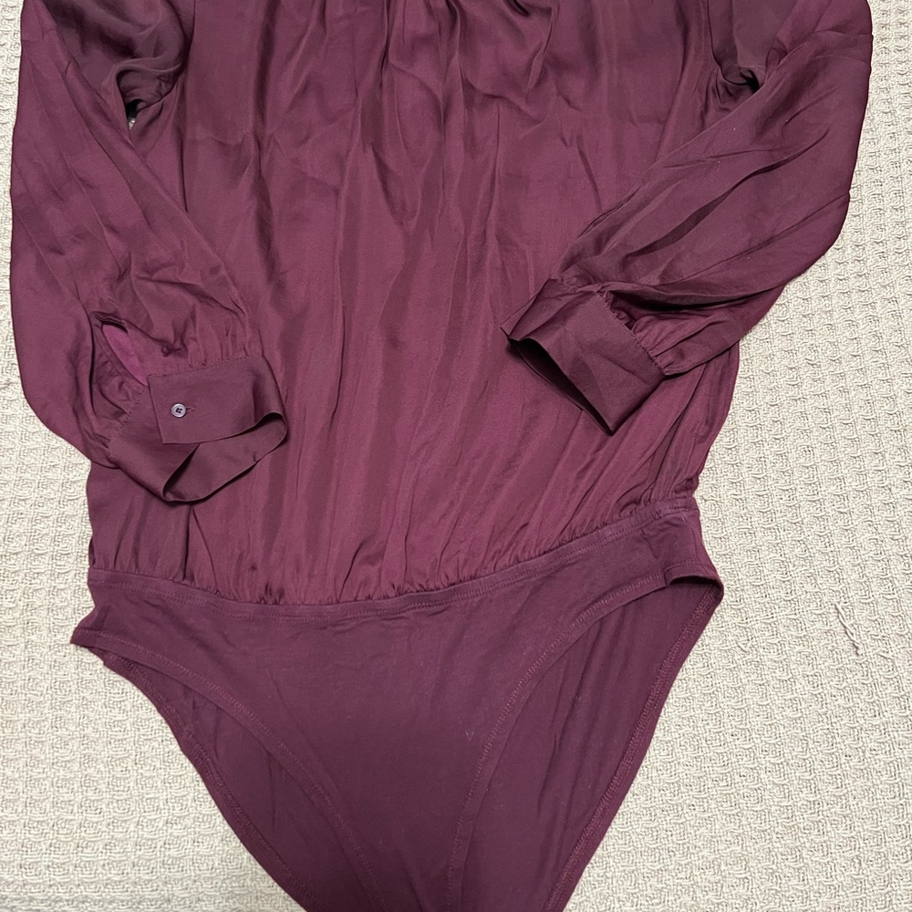 Burgundy Long Sleeve Bodysuit